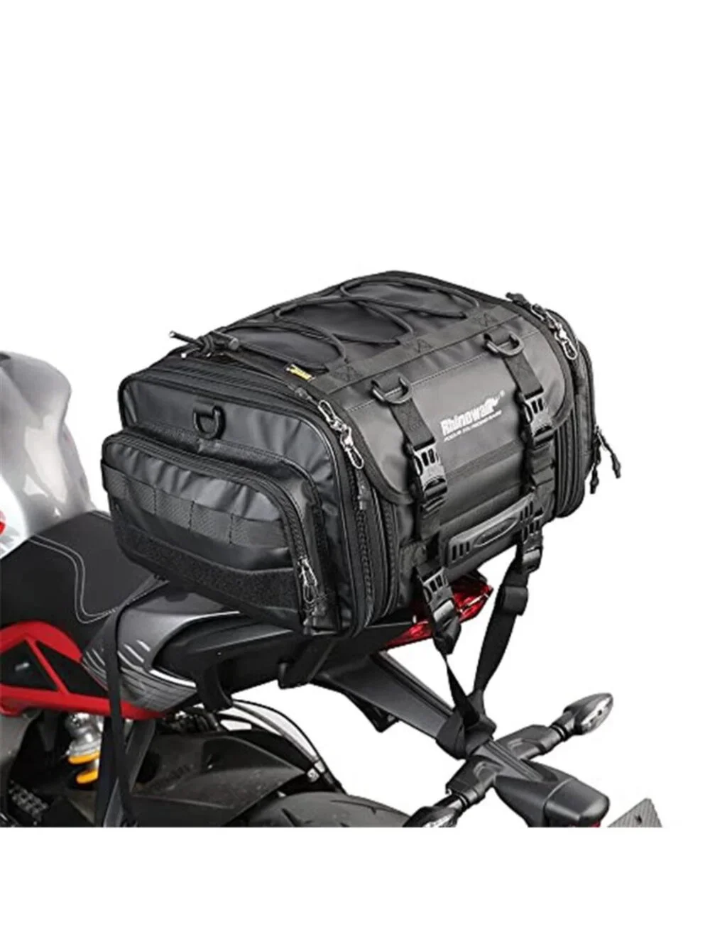New Rhinowalk Motorcycle Tail Bag Expandable Motorcycle Travel Luggage 26L
